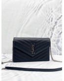 (LIKE NEW)YVES SAINT LAURENT CASSANDRE ENVELOPE CHAIN WALLET