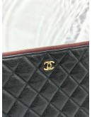 (LIKE NEW) CHANEL O CASE CAVIAR CLUTCH IN BLACK GHW
