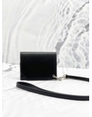 (BRAND NEW) YVES SAINT LAURENT PARIS LEATHER CARD HOLDER IN BLACK -FULL SET-
