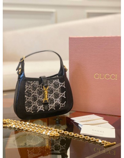 (BRAND NEW) GUCCI JACKIE 1961 MINI LIZARD SHOULDER BAG -FULL SET-