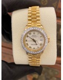 ROLEX LADY DATEJUST REF 6927 HALF 18K 750 YELLOW GOLD ROMAN WHITE DIAL 26MM AUTOMATIC WATCH