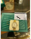 ROLEX LADY DATEJUST REF 6927 HALF 18K 750 YELLOW GOLD ROMAN WHITE DIAL 26MM AUTOMATIC WATCH