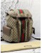 GUCCI SUPREME OPHIDIA GG CANVAS BACKPACK 