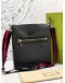 (LIKE NEW) GUCCI BLACK GG SUPREME CANVAS MESSENGER CROSSBODY BAG -FULL SET- 