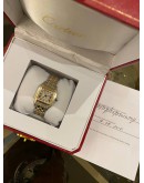 (LIKE NEW) 2010 CARTIER PANTHERE MM REF 187949 SS HALF 18K 750 YELLOW GOLD 28MM QUARTZ WATCH -FULL SET-