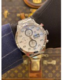 2013 TAG HEUER CARRERA CALIBRE 16 CHRONOGRAPH REF CV2A11 WHITE DIAL 44MM AUTOMATIC WATCH -FULL SET-