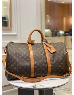 LOUIS VUITTON MONOGRAM CANVAS TRAVEL KEEPALL BANDOULIERE 50 