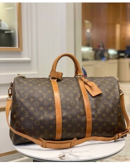 LOUIS VUITTON MONOGRAM CANVAS TRAVEL KEEPALL BANDOULIERE 50 