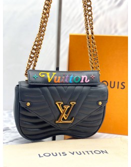(LIKE NEW) LOUIS VUITTON NEW WAVE CHAIN PM SHOULDER BAG IN BLACK COLOUR -FULL SET-