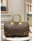 (LIKE NEW) LOUIS VUITTON MONOGRAM CANVAS LEOPARD STEPHEN HANDLE BAG