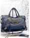 (LIKE NEW) BALENCIAGA CLASSIC CITY BAG IN DEEP BLUE AGED CALFSKIN LEATHER