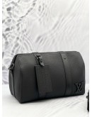 LOUIS VUITTON CITY KEEPALL IN BLACK AEROGRAM CALF LEATHER 