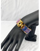 (LIKE NEW) HERMES CHARNIERE MULTICOLOR DESIGN WITH GOLD PLATED HARDWARE -FULL SET- 