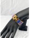 (LIKE NEW) HERMES CHARNIERE MULTICOLOR DESIGN WITH GOLD PLATED HARDWARE -FULL SET- 