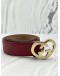 (RAYA SALE) GUCCI HEART BUCKLE  RED GUCCISSIMA LEATHER BELT 