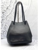 (LIKE NEW) BRAUN BUFFEL BLACK SOFT LEATHER SHOULDER BAG WITH EXTRA COMPARTMENT 