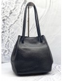 (LIKE NEW) BRAUN BUFFEL BLACK SOFT LEATHER SHOULDER BAG WITH EXTRA COMPARTMENT 