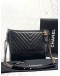 (LIKE NEW) 2019 CHANEL LARGE CHEVRON GABRIELLE BLACK HOBO BAG -FULL SET-