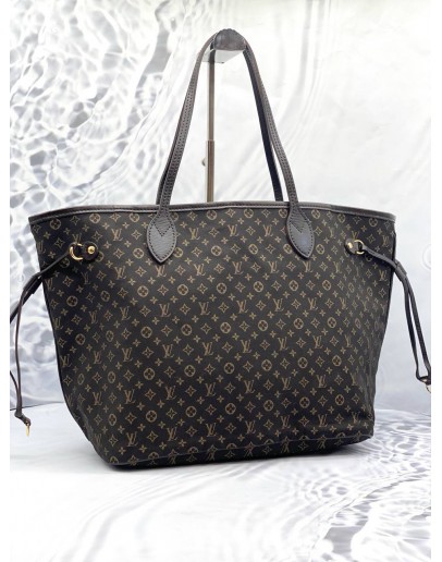 (LIKE NEW) LOUIS VUITTON NEVERFULL MM MONOGRAM IDYLLE CANVAS BAG 