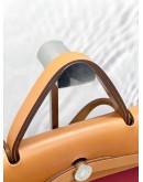 (LIKE NEW) HERMES HERBAG PM 31 CANVAS WITH BROWN CALFSKIN LEATHER CROSSBODY BAG 