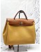 (LIKE NEW) HERMES HERBAG PM 31 CANVAS WITH BROWN CALFSKIN LEATHER CROSSBODY BAG 