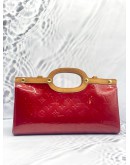 (LIKE NEW) LOUIS VUITTON ROXBURY DRIVE HANDBAG IN RED MONOGRAM VERNIS LEATHER WITH STRAP