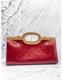 (LIKE NEW) LOUIS VUITTON ROXBURY DRIVE HANDBAG IN RED MONOGRAM VERNIS LEATHER WITH STRAP