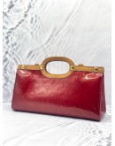 (LIKE NEW) LOUIS VUITTON ROXBURY DRIVE HANDBAG IN RED MONOGRAM VERNIS LEATHER WITH STRAP