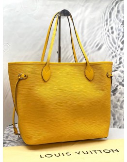 (LIKE NEW) LOUIS VUITTON NEVERFULL MM TOTE BAG IN YELLOW EPI LEATHER