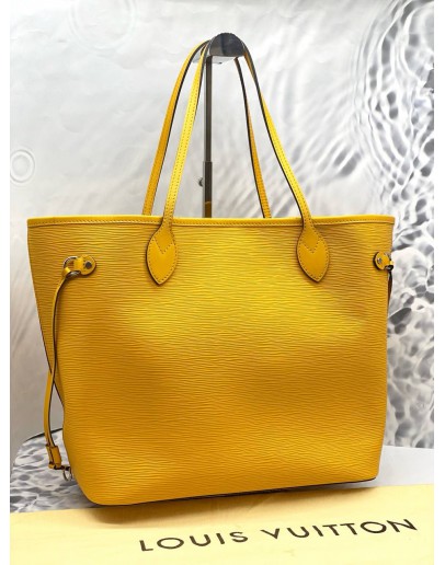 (LIKE NEW) LOUIS VUITTON NEVERFULL MM TOTE BAG IN YELLOW EPI LEATHER