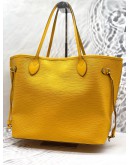 (LIKE NEW) LOUIS VUITTON NEVERFULL MM TOTE BAG IN YELLOW EPI LEATHER