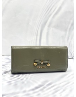 PRADA VITELLO SHINE LONG WALLET 