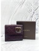 (UNUSED) GUCCI GUCCISSIMA LOVELY HEART FRENCH FLAP WALLET 