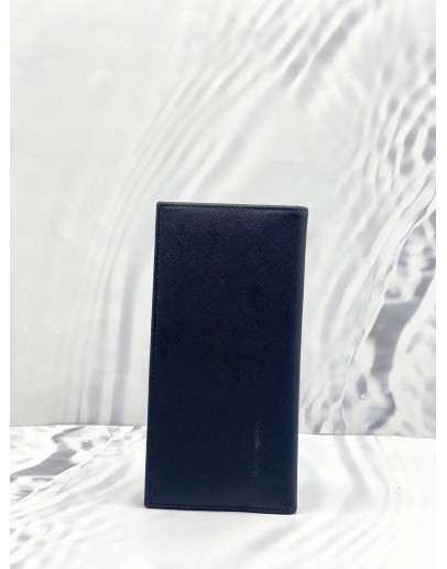 PRADA SAFFIANO LEATHER BIFOLD BLACK LONG WALLET