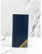 (LIKE NEW) PRADA COBALTO BLUE SAFFIANO STRIPE LEATHER BIFOLD LONG WALLET