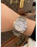 (LIKE NEW) 2018 BREITLING GALACTIC 36 REF A3733012/A717 WHITE DIAMOND MOTHER OF PEARL DIAL 36MM AUTOMATIC WATCH -FULL SET-