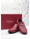 (LIKE NEW) SALVATORE FERRAGAMO RED GANCINI ORNAMENT DRIVER LOAFERS SIZE 6 1/2