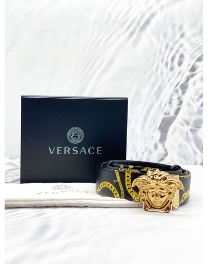 (LIKE NEW) VERSACE MEDUSA BUCKLE REVERSIBLE BELT SIZE 105/42 -FULL SET-