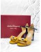 (LIKE NEW) SALVATORE FERRAGAMO BOW ACCENTS PATENT LEATHER SANDALS SIZE 6 1/2