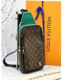 (LIKE NEW) 2024 LOUIS VUITTON AVENUE SLING-BAG IN BORNEO GREEN -FULL SET- 