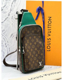 (LIKE NEW) 2024 LOUIS VUITTON AVENUE SLING-BAG IN BORNEO GREEN -FULL SET- 