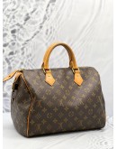 (PRE OWNED) LOUIS VUITTON SPEEDY 30 BAG IN BROWN MONOGRAM CANVAS 