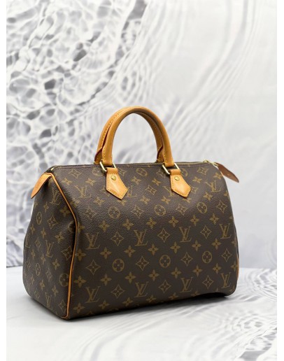 (PRE OWNED) LOUIS VUITTON SPEEDY 30 BAG IN BROWN MONOGRAM CANVAS 