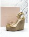 (LIKE NEW) SOPHIA WEBSTER DINA LEATHER-TRIMMED WEDGES ESPADRILLES SIZE 37