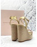 (LIKE NEW) SOPHIA WEBSTER DINA LEATHER-TRIMMED WEDGES ESPADRILLES SIZE 37
