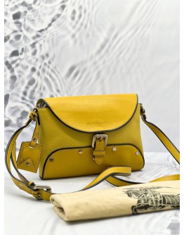 (PRE OWNED) BURBERRY YELLOW LEATHER CROSSBODY BAG 