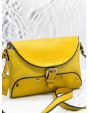 (PRE OWNED) BURBERRY YELLOW LEATHER CROSSBODY BAG 