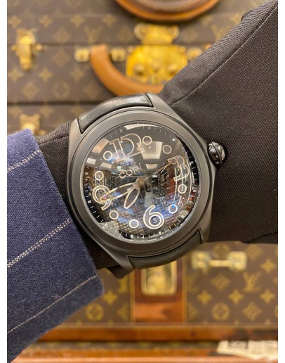 2015 CORUM BUBBLE LIMITED EDITION TO 300 PIECES REF 082.300.98/0061 FN30 BLACK DIAL 47MM AUTOMATIC WATCH -FULL SET-