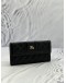 (PRE OWNED) BURBERRY BLACK QUILTED LEATHER TRIM WALLET 