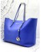 (LIKE NEW) MICHAEL KORS BLUE COWHIDE LEATHER TOTE BAG 